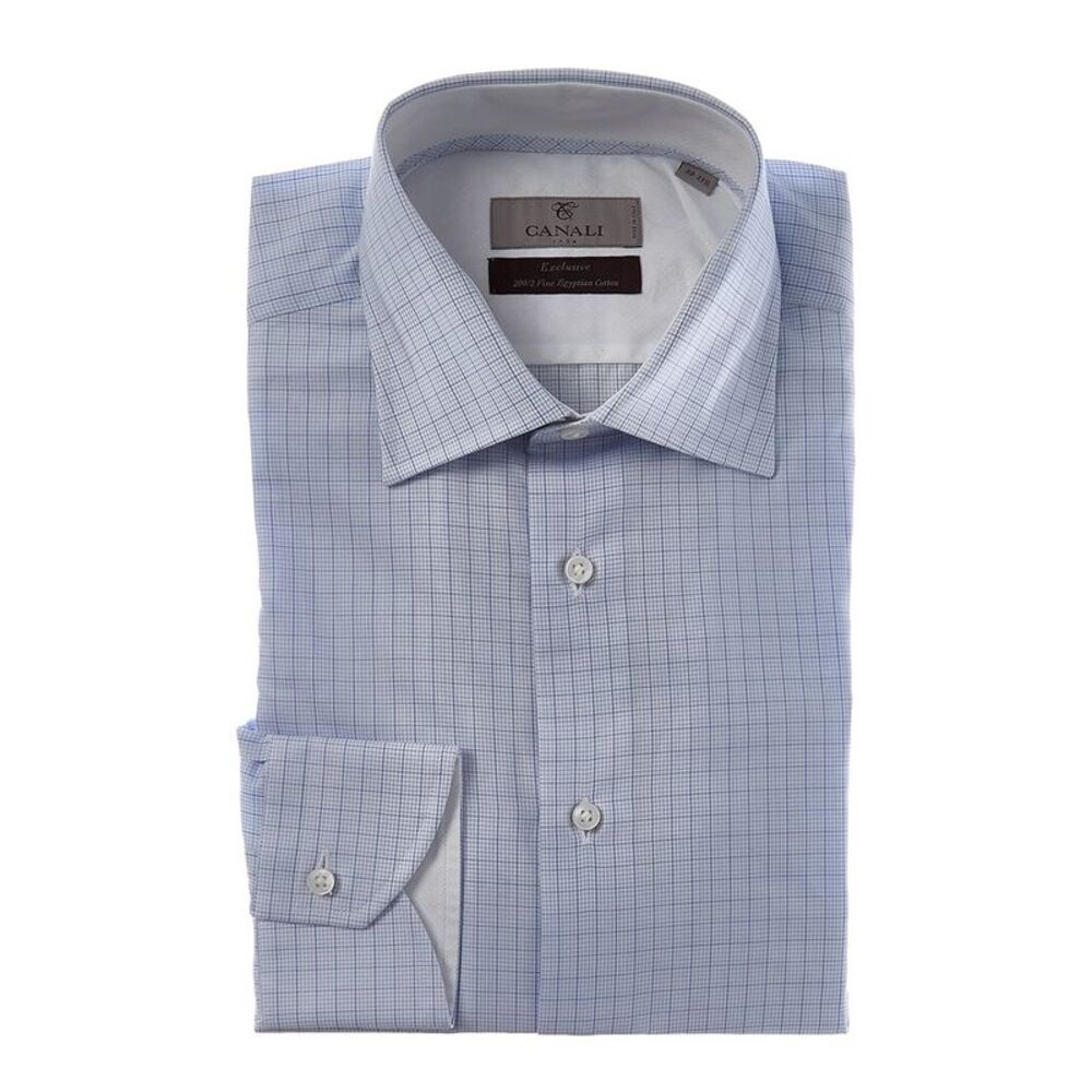 Canali Mens  Dress Shirt, Blue